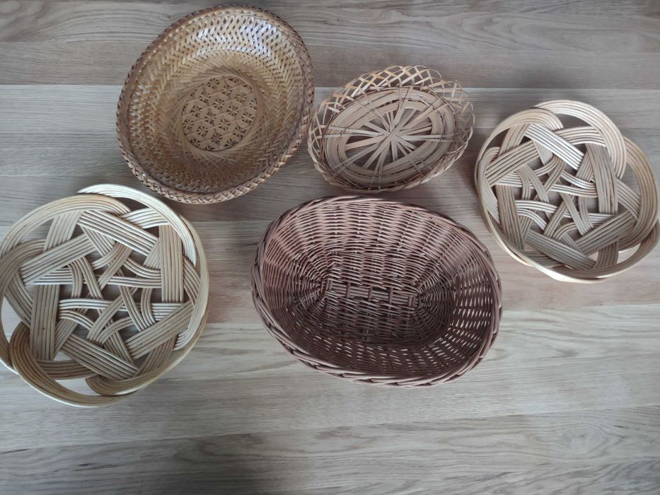 Koszyki 3 koszyczki wiklinowe na chleb