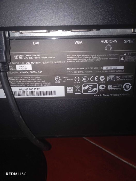 Monitor asus em muito bom estado