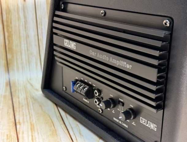 Корпусный сабвуфер. Автомобільний сабвуфер GElong 1200W. Активный сабвуфер с усилителем. Саббуфер в машину. Самбуфер в  авто.