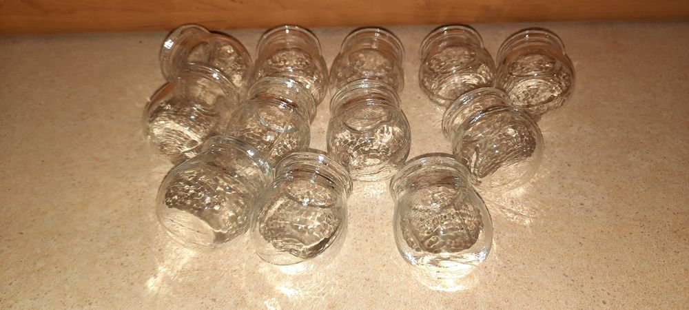 Duża ilość bańki szklane ogniowe medyczne PRL