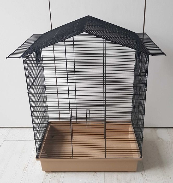 Klatka papuga-chomik z wyposażeniem