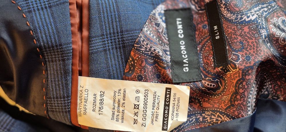 Garnitur  jednorzędowa Giacomo Conti 176/88/82si