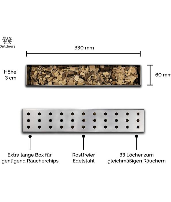 Pudełko wędzarnicze ze stali nierdzewnej | bardzo długi pojemnik