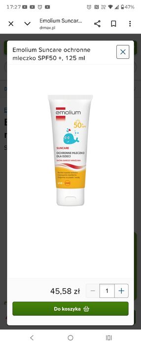 Nowe ochronne mleczko dla dzieci emolium spf50