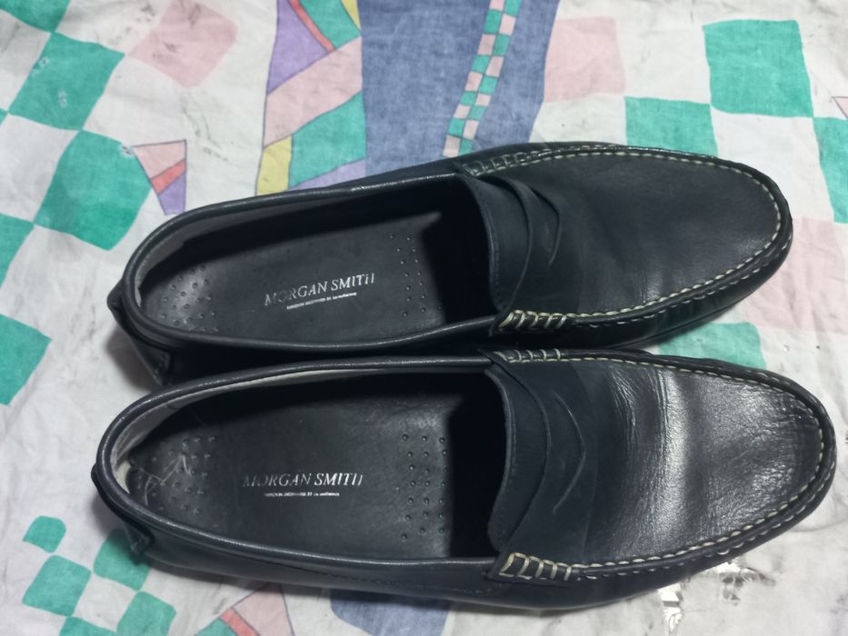 Mocassim Morgan Smith em pele azul n.42