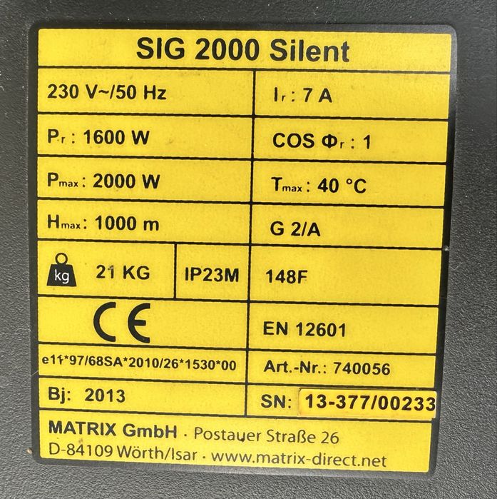 STANLEY SIG 2000 Silent – Cichy agregat  inwerterowy walizkowy 2kW / 1.6kW
