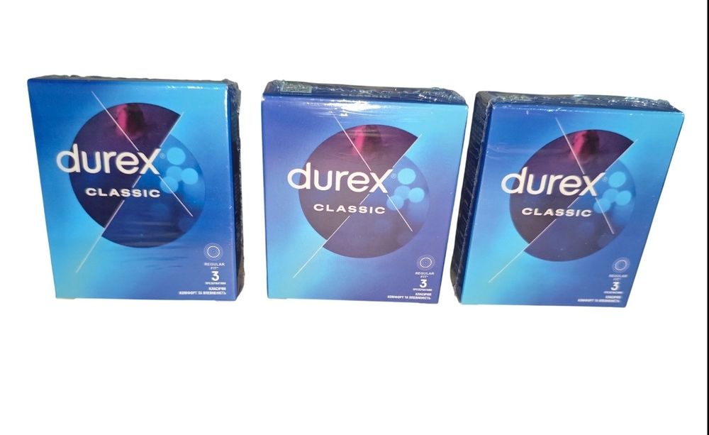 Презервативы Durex Дюрекс 36шт тонкие или классические 12 пачек по 3 презерватива Срок годности до 2030 года
