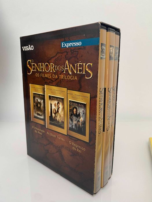 3 DVD Filmes Senhor dos Anéis + 1 DVD Documentário