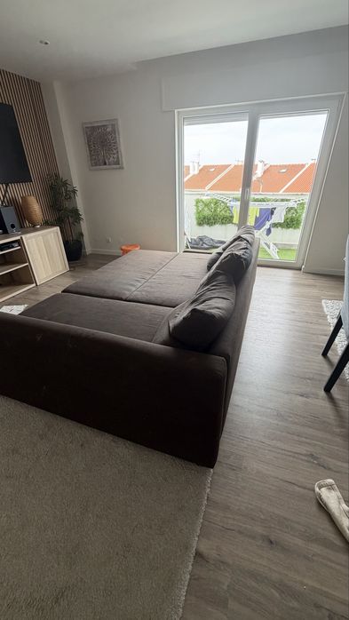 Sofa chaise lounge com cama