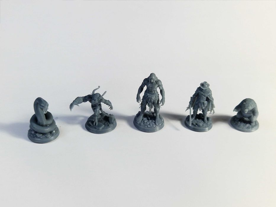 18 figurek potworów do Talisman Magia i Miecz druk 3D żywica