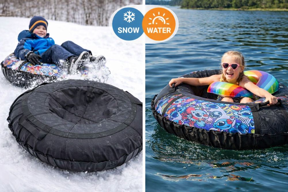 Тюбінг санки-ватрушки преміум якості 100-120 см/До 200 кг/Зима та літо