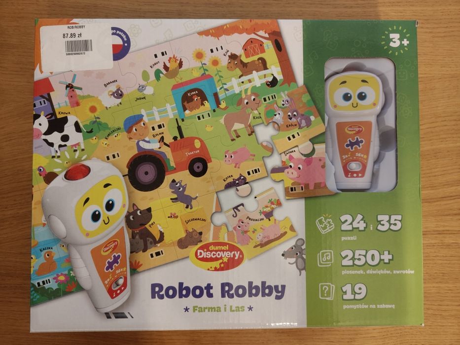 ZABAWKA EDUKACYJNA ROBOT ROBBY farma i las puzzle Dumel Discovery