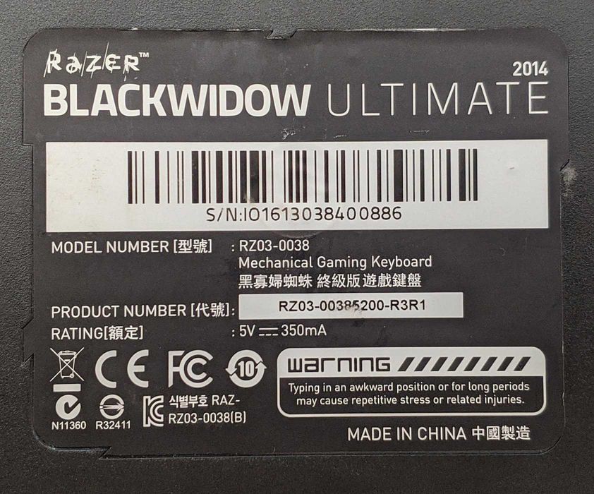 Фирменные кейкапы клавиши Razer с кириллицей на механическую клавиатур