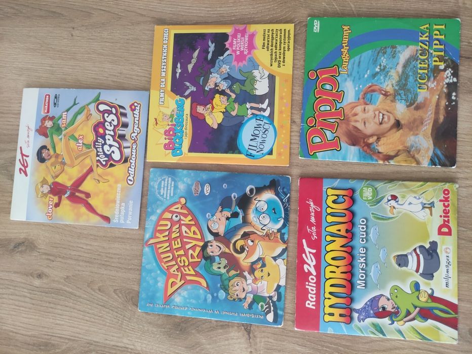 Bajki DVD dla dzieci Odlotowe Agentki Pippi Hydronauci Bibi Czarodziej