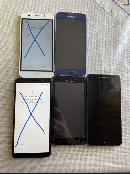 продам смартфони на запчастини 100 грн за штуку