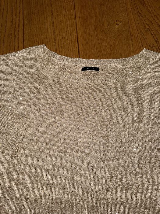 Sweter złota nitka, tunika, MOHITO, rozm. M