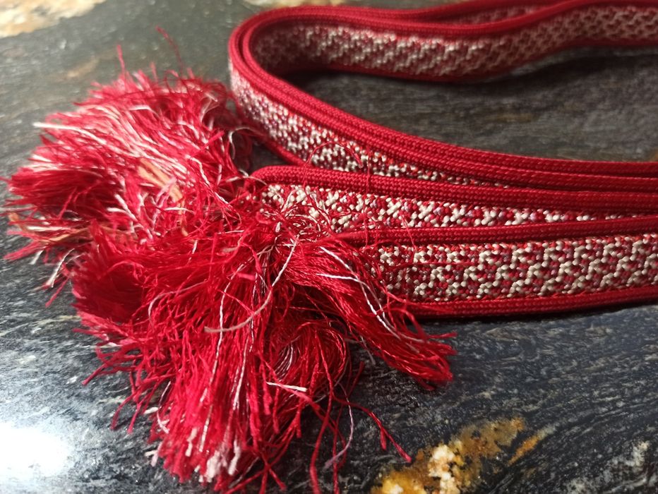 Jedwabny obijime, pasek do obi kimono oryginalny japoński