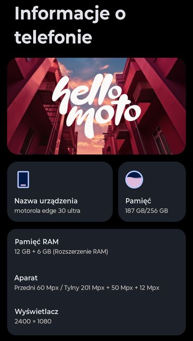 Motorola edge 30 ultra 5G 12/256GB Interstellar Black 144Hz w bdb stan