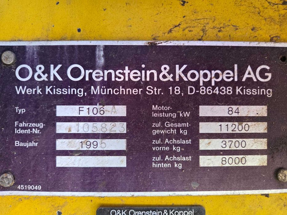 Równiarka Drogowa O&K F106A