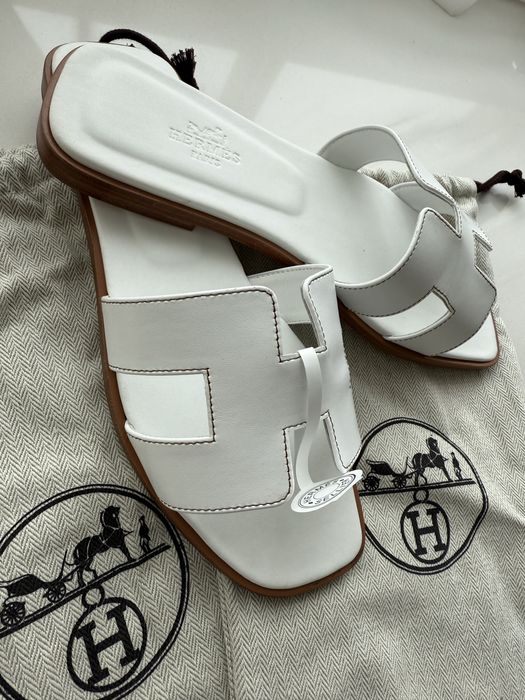 Тапки сланцы шлепки Hermes эрмес