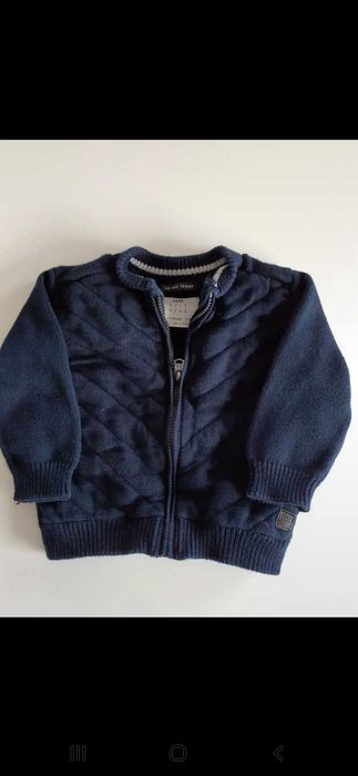 Casaco de fecho azul marinho