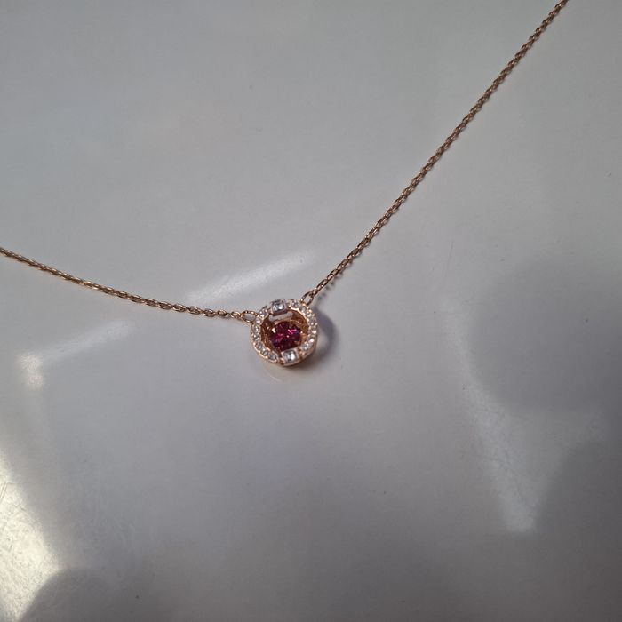 Naszyjnik swarovski Una Szlif róż