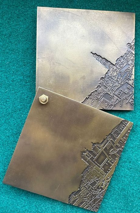 Medalha dupla associação industrial portuense