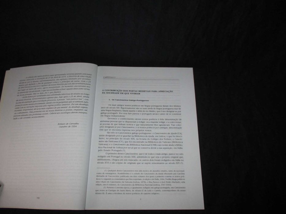 Livro O Texto poético como documento social Rómulo de Carvalho