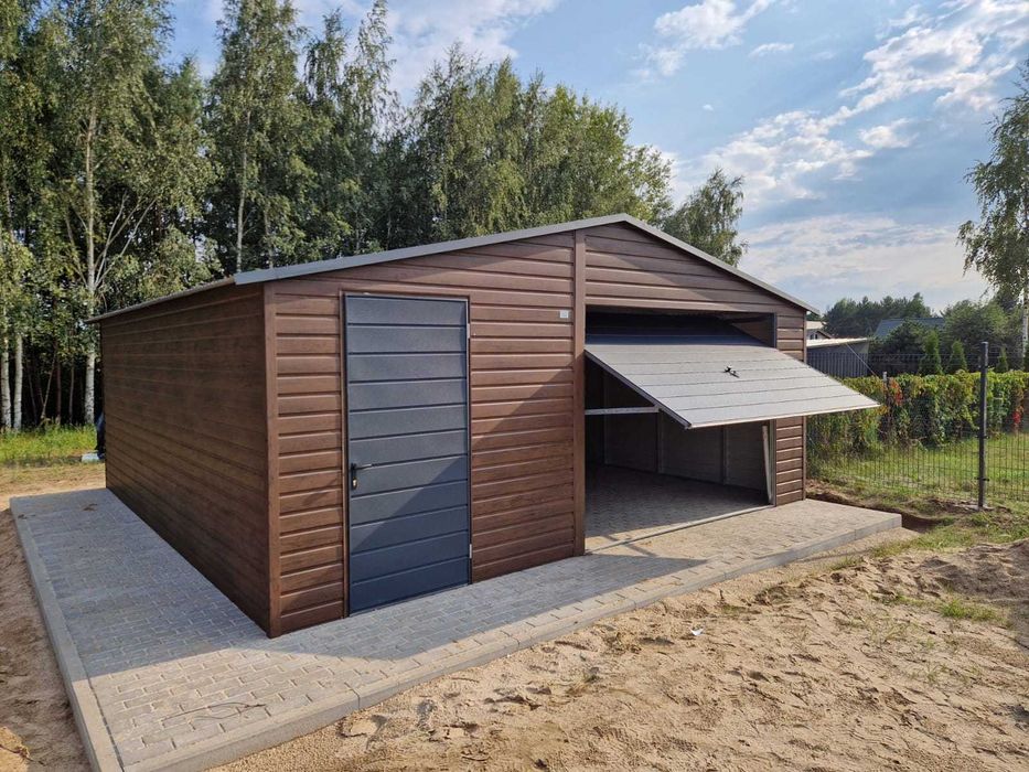 Blaszak 6x6 m Garaż blaszany PREMIUM garaz konstrukcja profil OCYNKOWANY garaże blaszane PRODUCENT