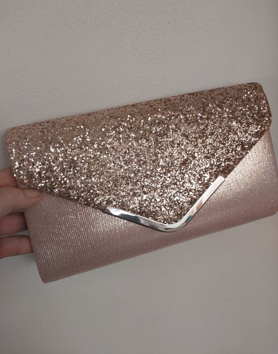 Torebka różowo Złota na komunię wesele