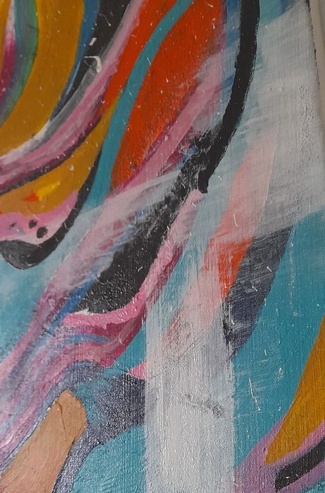Quadro Pintura Abstrata em Tela 40x50cm