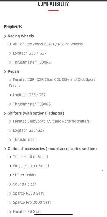 Fanatec Rennsport cockpit V2