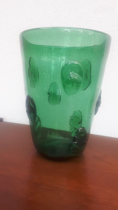 Duży wazon butelkowa zieleń