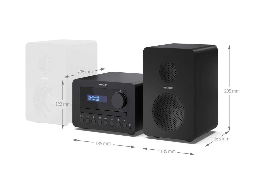 Мікросистема Sharp Micro Sound System Black (XL-B514(BK)) Новая,в упаковке.