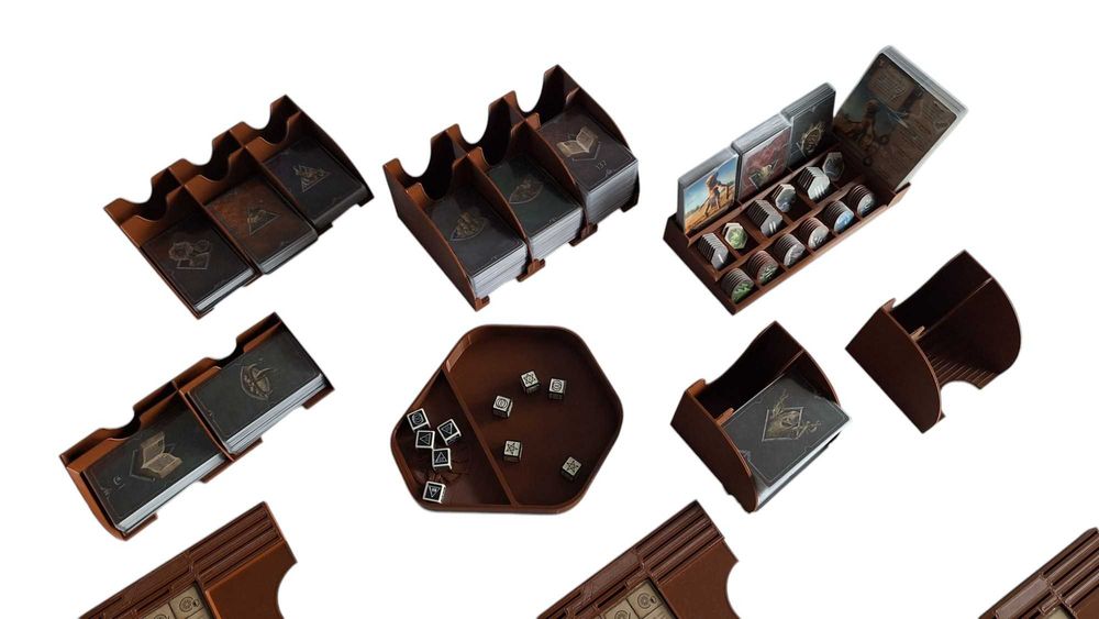 Zestaw podajniki planszetki pasujedogra planszowa Wiedźmin Stary Świat