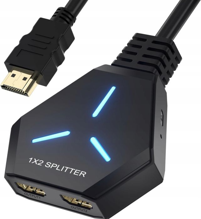 Rozdzielacz Splitter HDMI 1x2 Full HD 4K Duplikacja Obrazu Nowy