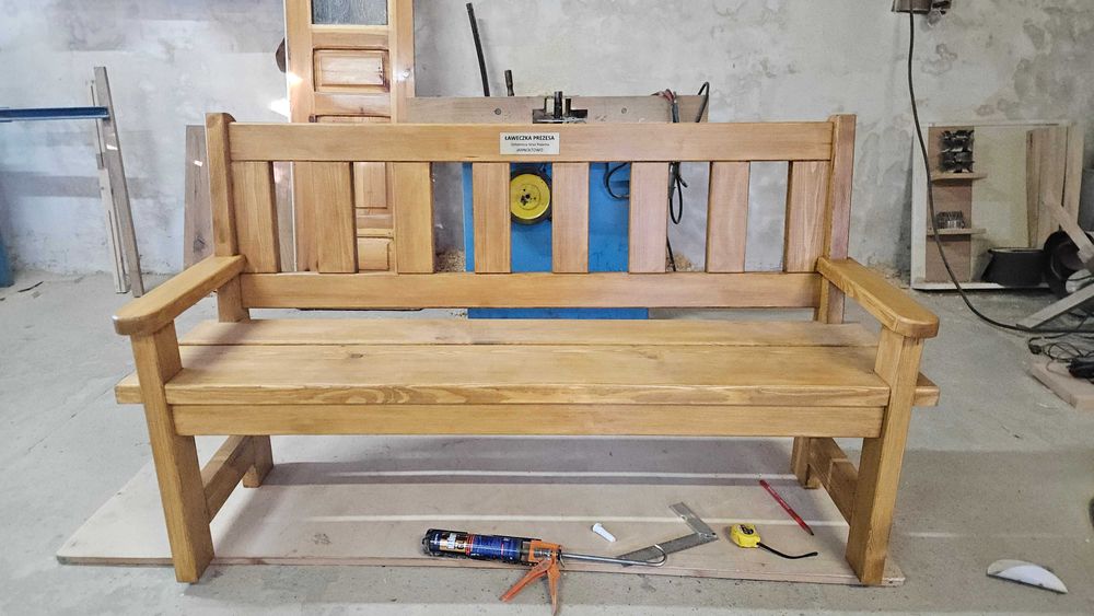 Ławka drewniana SOSNOWA możliwość graweru na PREZENT