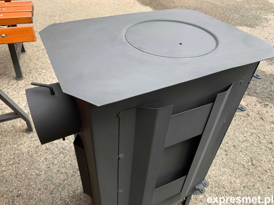 Rura dymowa kolanko piecowe rozeta kominowa obejma do rury fi120 radiator Piec koza MAXXI 17 CEGIEŁ, WZMOCNIONY BL.3mm! piec koza warsztatowy łopatka