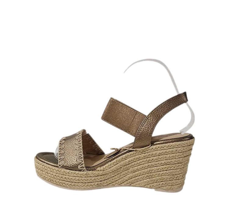 Nowe koturny marki Marco Tozzi. Rozmiar 37, kolor dark gold, 28370