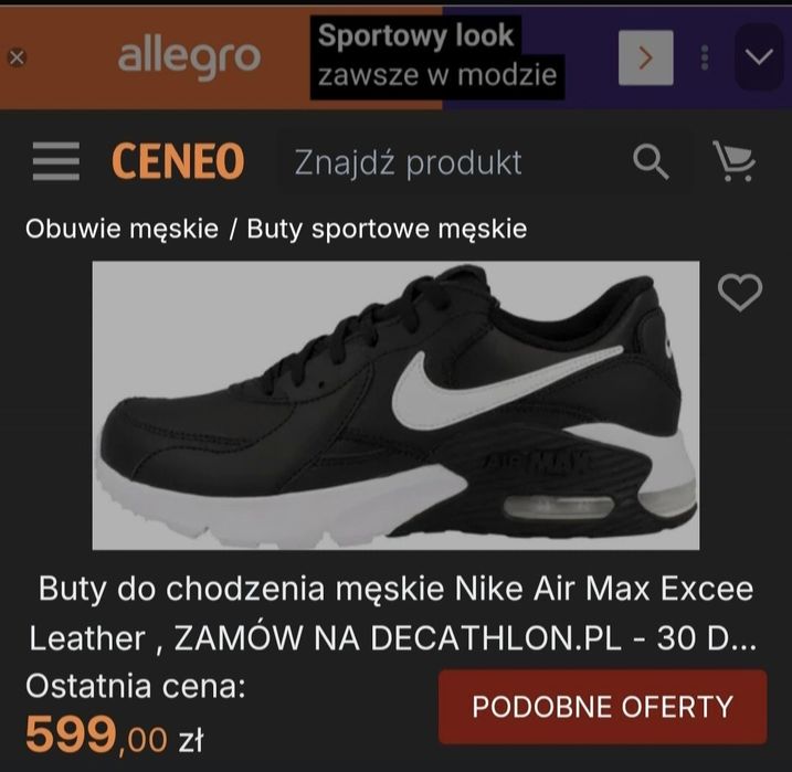 Buty Nike Air Max Excee, r. 42