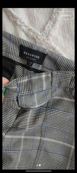 Spodnie w kratę Reserved Xs