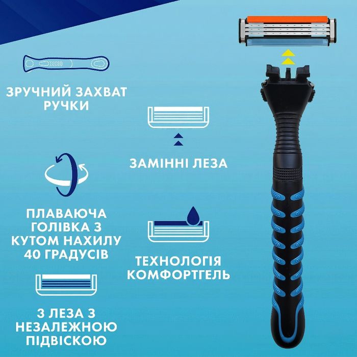 Станок Gillette Sensor3 + 8 змінних касет