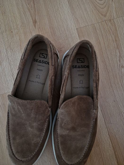 Mocassim de camurça marrom masculino 42
