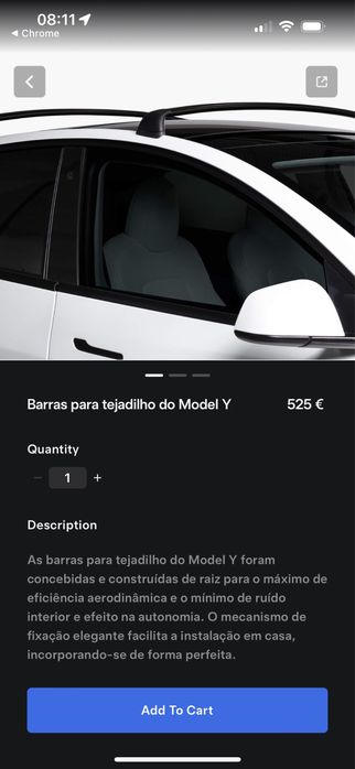 Barras para Tejadilho Tesla Model Y