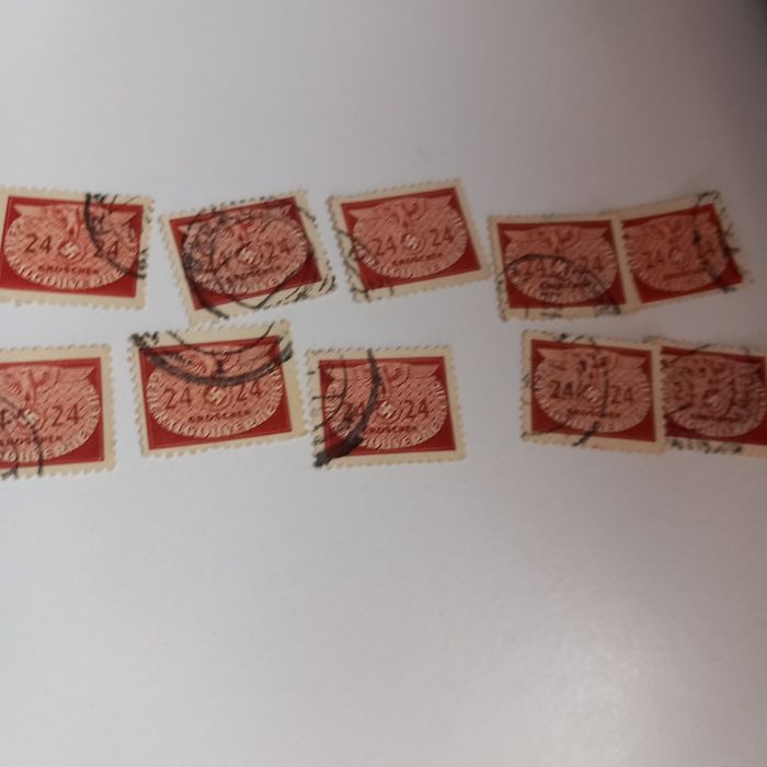 Kolekcja 303 sztuki znaczki niemieckie Rzesza NSDAP