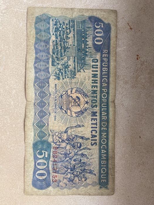 Nota 500 Meticais 1989
