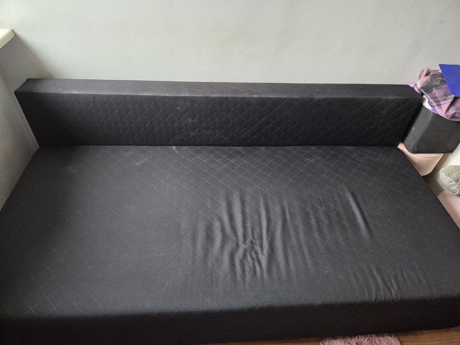 Tapczan, sofa rozkładana, łóżko, z pojemnikiem