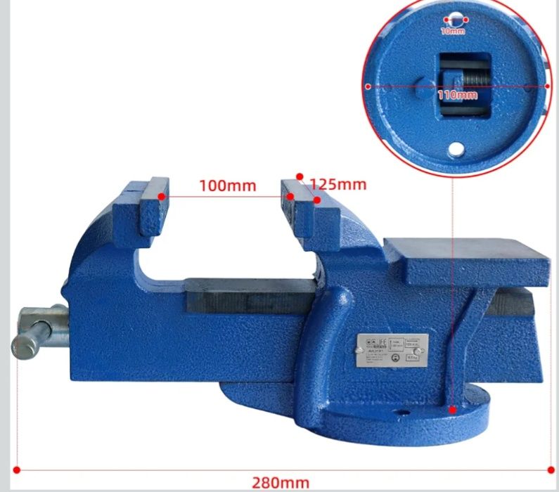 Nowe imadło CCLIFE 125 mml waga 6.3 kg.