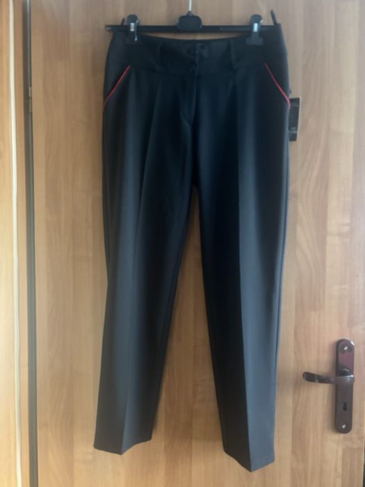 Spodnie damskie wizytowe, czarne, eleganckie, 40, polska produkcja