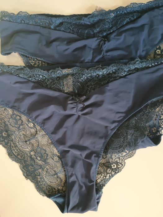 Majtki damskie figi l 40 granat koronka sexy